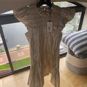 NWT Sea, New York Lumier Dress - Sz XS, Champagne